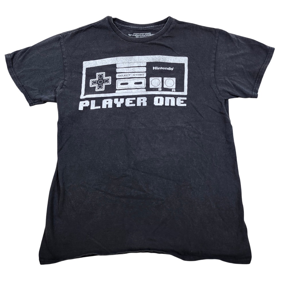 Nintendo Entertainment System NES‎ Controller Player One Black Graphic T-Shirt M